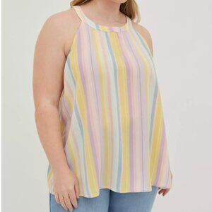Torrid Gauze Goddess Neck Tank